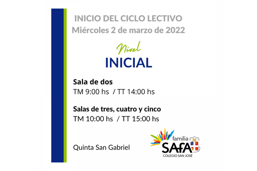 Inicio del Ciclo Lectivo 2022 - Colegio San José Tandil