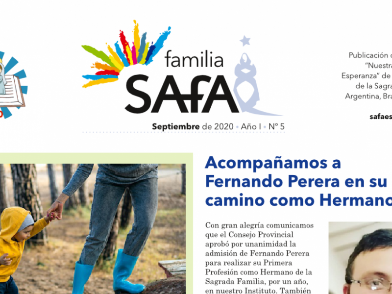 Boletín Familia SAFA - Septiembre 2020. - Colegio San José Tandil